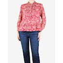 Blusa estampada em algodão vermelho - tamanho UK 12 - Isabel Marant Etoile