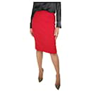 Red tweed skirt - size UK 14 - Autre Marque