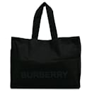 Borsa trench con logo Burberry in eco nylon nero