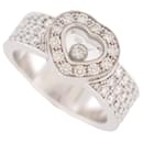 Chopard Happy Diamonds Ring 82/2936-20 taille 53 WHITE GOLD 18K GOLDEN RING