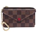 NEW LOUIS VUITTON lined-SIDED CARD HOLDER DAMIER EBENE CANVAS CARD HOLDER - Louis Vuitton