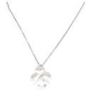 NEUF COLLIER POIRAY COEUR ENTRELACE MM CHAINE FORCAT OR BLANC 18K NECKLACE - Poiray