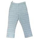 CHANEL TROUSERS PANTACOURT IN FANCY TWEED P60329V45916 BLUE S 36 PANTS - Chanel