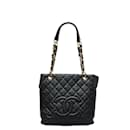 Chanel CC Caviar Grand Shopping Tote Leather Tote Bag in Good condition