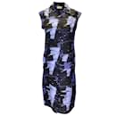 Salvatore Ferragamo Blue / Black 2022 Sleeveless silk dress - Autre Marque