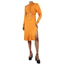Orange tonal jacquard dress - size IT 38 - Versace