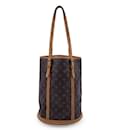 Brown Monogram Canvas Bucket GM Shopping Bag Tote - Louis Vuitton