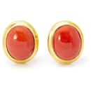 Antique earrings Yellow Gold and Coral. - Autre Marque