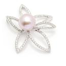 Gold Flower and Pearl Pendant. - Autre Marque