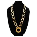 DOLCE & GABBANA “Whisp” DJ necklace0816 golden elongated circles - Dolce & Gabbana