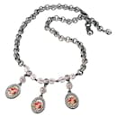 Tara vintage DOLCE & GABBANA necklace in burnished steel with three cameos, new - Dolce & Gabbana