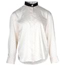 Sandro Paris Precy Polka-Dot Shirt in Cream Polyester