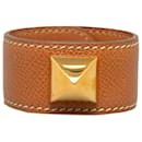 Hermes Brown Medor Leather Bracelet - Hermès