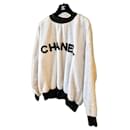Sehr seltenes Vintage-Sweatshirt von Chanel 90ist aus Frottee-Baumwolle