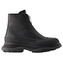 Stivaletti Tread Slick - Alexander Mcqueen - Pelle - Nero