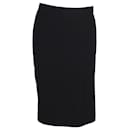 Dolce & Gabbana Knee-Length Pencil Skirt with Side Hook Detail in Black Cotton