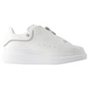 Baskets Oversize - Alexander Mcqueen - Cuir - Blanc/Argentée