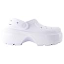 Stomp High Shine Sandals - Crocs - Thermoplastic - White - Autre Marque