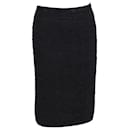 Dolce & Gabbana Textured Knee-Length Pencil Skirt in Black Polyester