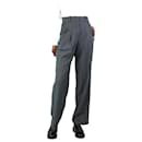 Dark grey pleated trousers - size XS - Autre Marque
