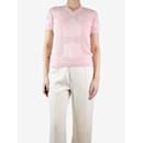 Pink short-sleeved knit top - size UK 8 - Bottega Veneta