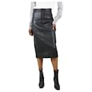 Black grained leather skirt - size UK 6 - Autre Marque
