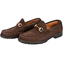 Gucci Brown Suede Leather Men Loafer (41) - Autre Marque