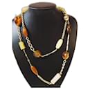 DOLCE & GABBANA necklace with amber colored semiprecious stones & GABBANA with colored semiprecious stones (predominantly amber color) DJ model0794 - Dolce & Gabbana