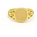 Yellow Gold Round Seal Ring . - Autre Marque