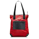 Red Gucci Nylon Tote Bag