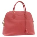 Hermes Bolide 37 Hand Bag Leather Red Auth nh122A - Hermès
