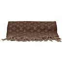 Bufanda de lana y cachemira con monograma marrón de Louis Vuitton