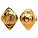 Pendientes de clip Chanel Gold CC