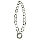 Collar de acero DOLCE & GABBANA con grandes círculos alargados y logo grabado - Dolce & Gabbana