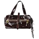Dark brown patent leather handbag - Mulberry