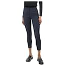 Navy blue cropped trousers - size UK 6 - Sandro