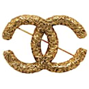 Chanel Gold CC Brooch