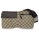 Gucci Brown GG Canvas Double Pocket Belt Bag