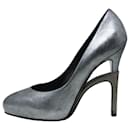 Silver Pump With Double Heel Effect - Autre Marque