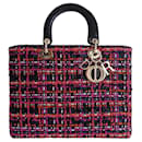Lady Dior Gm tweed bag