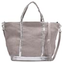 Petit Cabas Tote in Grey Linen and Sequins - Vanessa Bruno