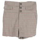 Pantalones cortos de sastre Chloe Houndstooth en algodón marrón - Chloé