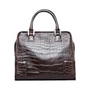 Loewe Embossed Leather Handbag Leather Handbag in Good condition
