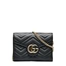 Portefeuille en cuir GG Marmont sur chaîne 474575 - Gucci