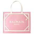 B-Army Mittelgroße Shopper-Tasche – Balmain – Canvas – Rosa