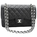 Black 2013 large caviar Classic Double Flap bag - Chanel