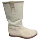 Church's mid-high canvas & leather boots 38,5