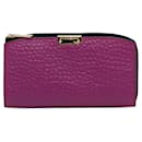 Burberry Purple Madison Leather Long Wallet