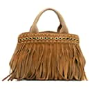 Prada Brown Canapa Handbag