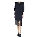 Black fringed knit dress - size S - Ulla Johnson